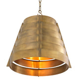 Lampa wisząca Fitzroy, wykończenie w stylu vintage mosiądzu