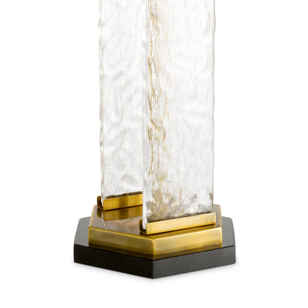 Lampa stołowa Harmonis, wykończenie mosiądz vintage, z abażurem