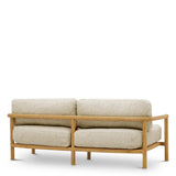 Sofa ogrodowa Ombria, naturalne drewno tekowe, tkanina Arden, naturalny