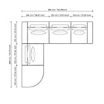 Puf modułowy Lounge Club, Lurano Beżowy