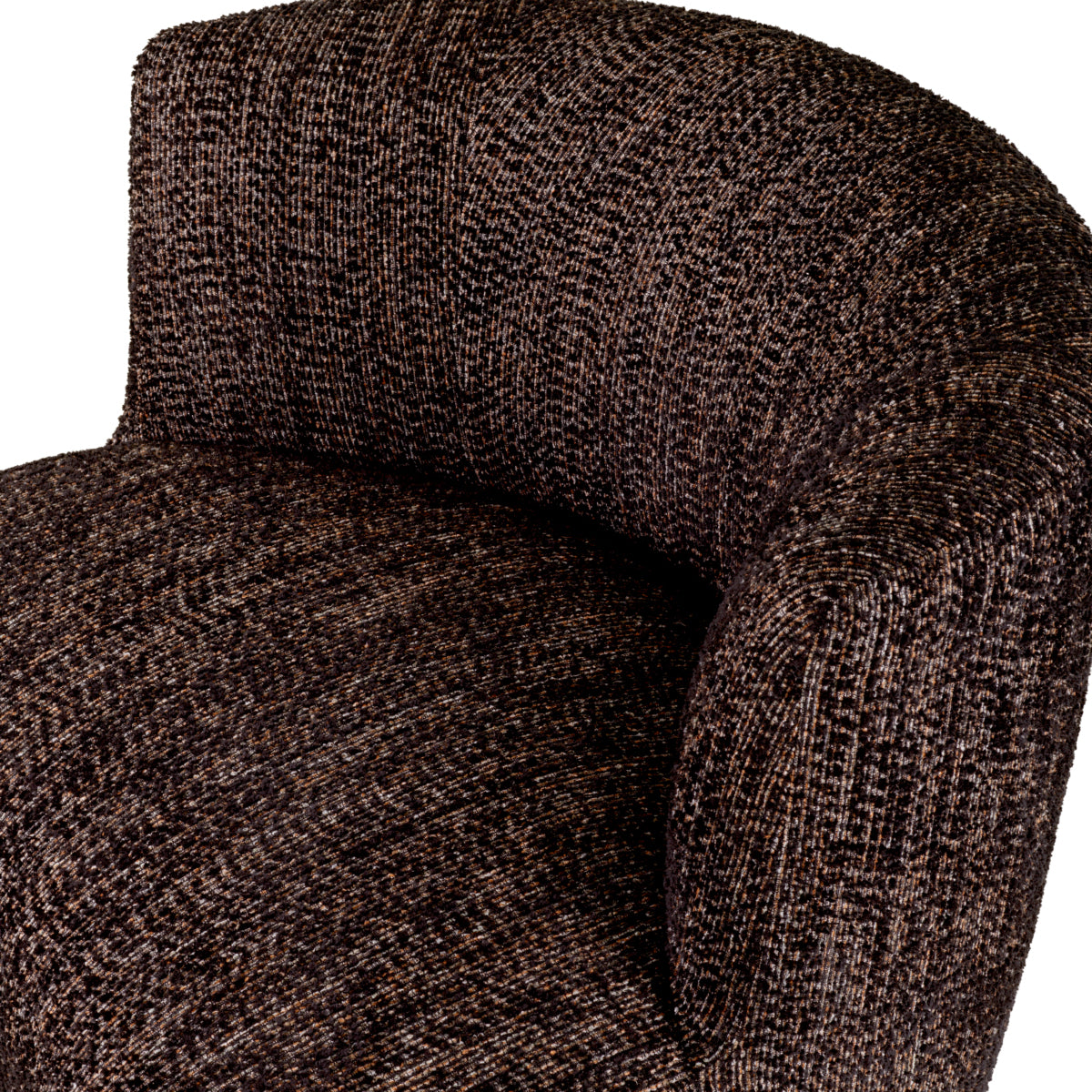 Fotel Stelvio, wykończenie walnut, norman bouclé black