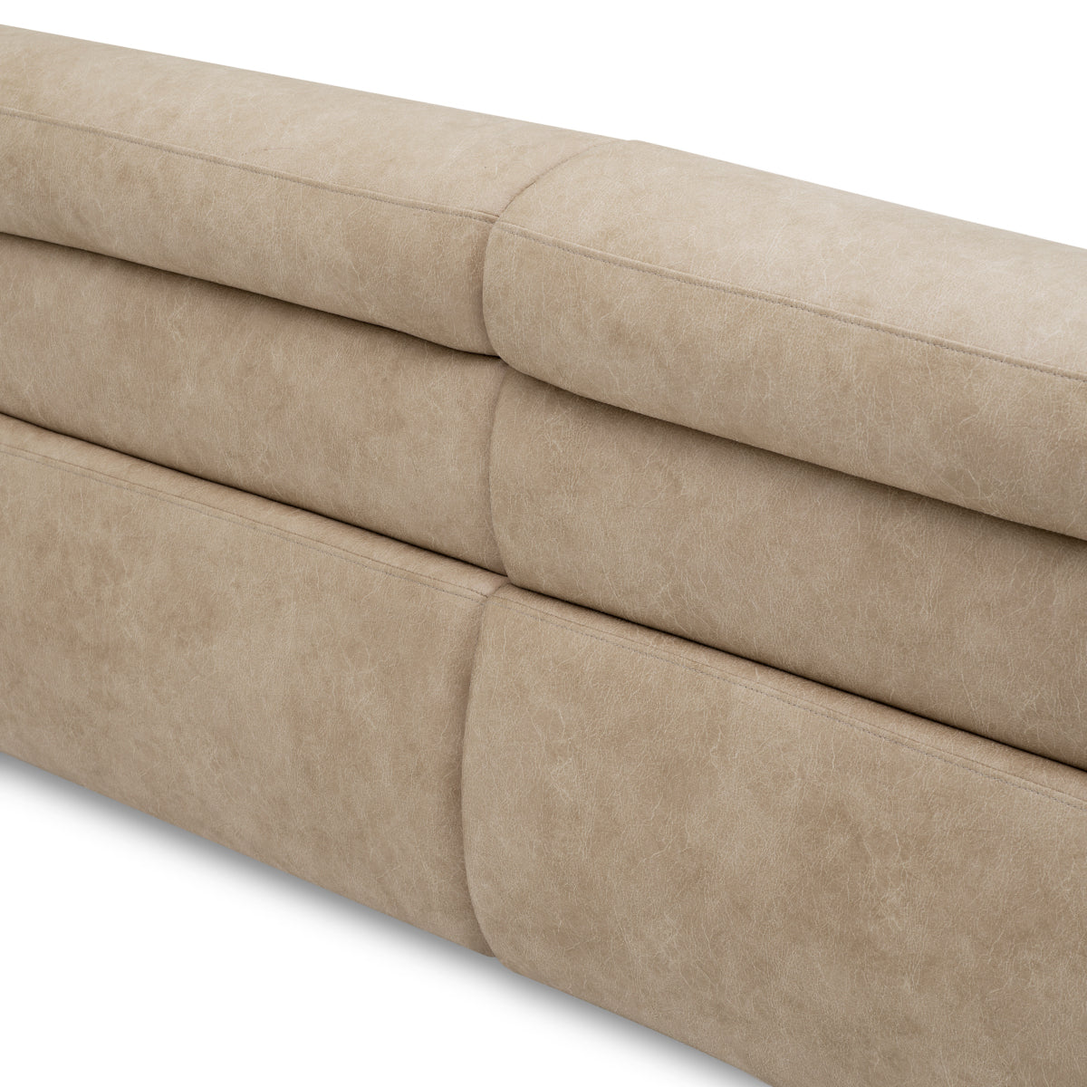 Sofa Marvella, ekoskóra Valente beżowa, tkanina Renato ecru