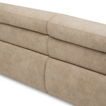 Sofa Marvella, ekoskóra Valente beżowa, tkanina Renato ecru