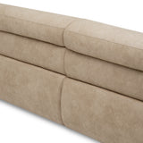 Sofa Marvella, ekoskóra Valente beżowa, tkanina Renato ecru