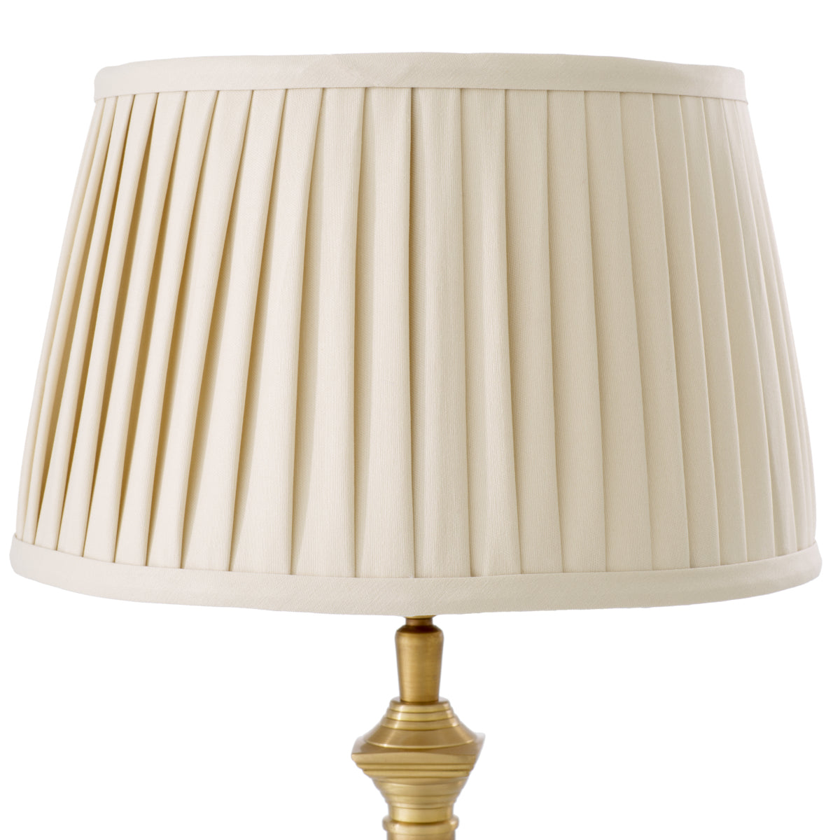 Lampa stołowa Cologne S antique brass finish incl pleated beige shade