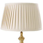 Lampa stołowa Cologne S antique brass finish incl pleated beige shade