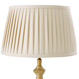 Lampa stołowa Cologne S antique brass finish incl pleated beige shade