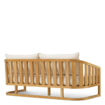 Sofa ogrodowa Aruba, naturalne drewno tekowe, w zestawie poduszki z płótna Sunbrella