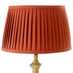 Lampa stołowa Cologne S antique brass finish incl pleated orange shade