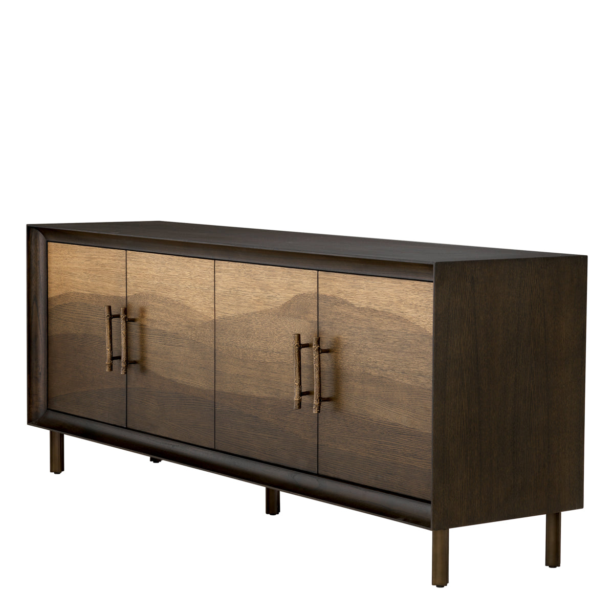 Komoda Chinnery charcoal brown oak veneer