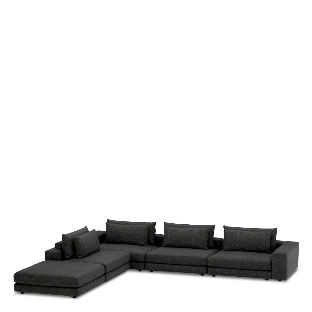 Element środkowy sofy modułowej Lounge Club, Lurano Charcoal