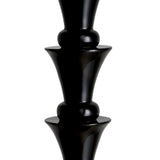 Lampa podłogowa Arabella, wykończenie czarny fortepian, z abażurem