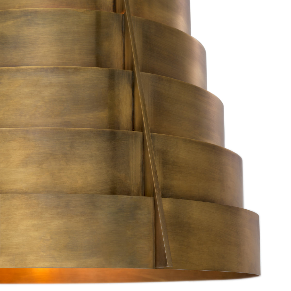 Lampa wisząca Fitzroy, wykończenie w stylu vintage mosiądzu