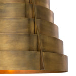 Lampa wisząca Fitzroy, wykończenie w stylu vintage mosiądzu