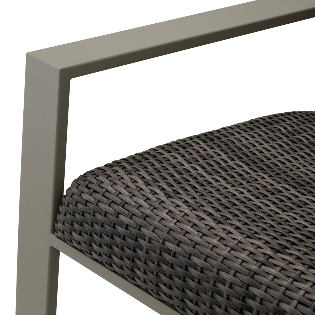 Sofa ogrodowa Belle Vue, szare wykończenie, szary sztuczny rattan