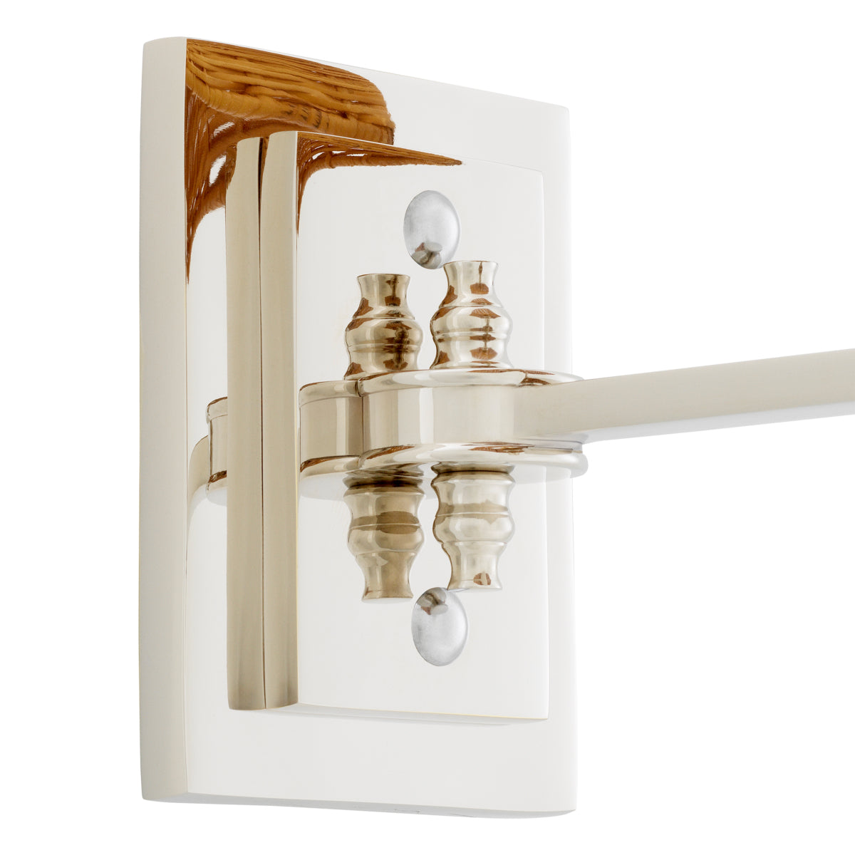 Lampa ścienna Lexington Single, wykończenie niklowe, z abażurem rattanowym