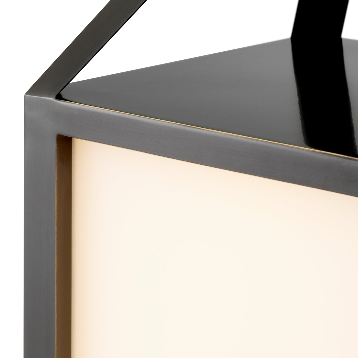 Lampa ogrodowa Riserva S, wykończenie brązowe z połyskiem, białe szkło