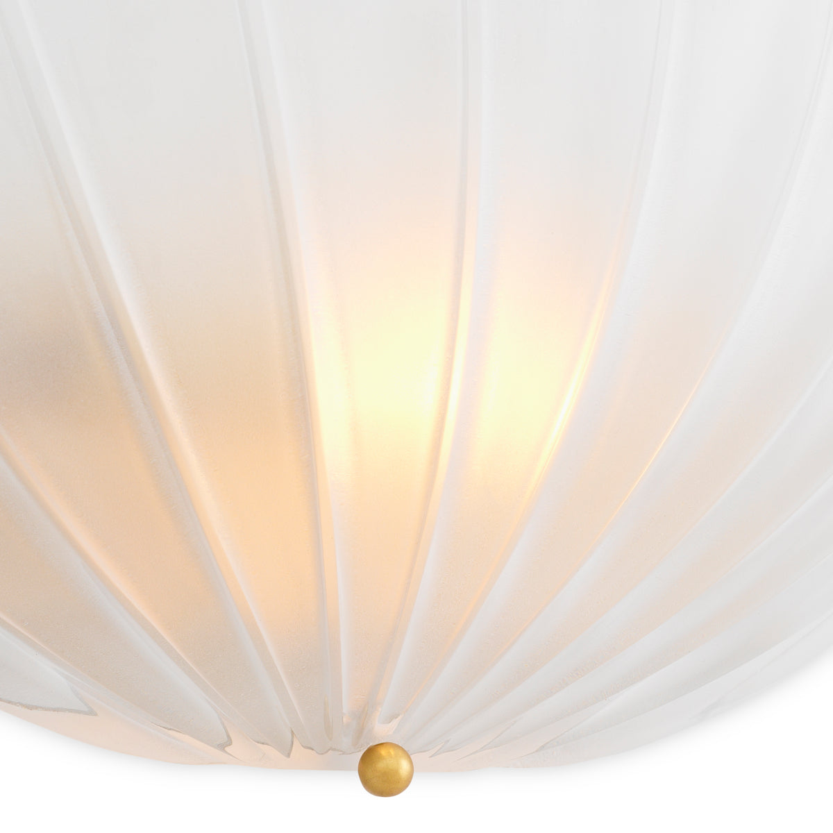 Lampa ścienna Maranello, wykończenie w postarzanym mosiądzu, mrożone szkło