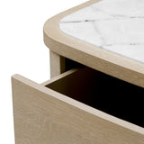 Szafka nocna Cabana S, bielona okleina dębowa