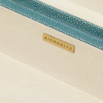Pudełko dekoracyjne Menton L, faux blue shagreen