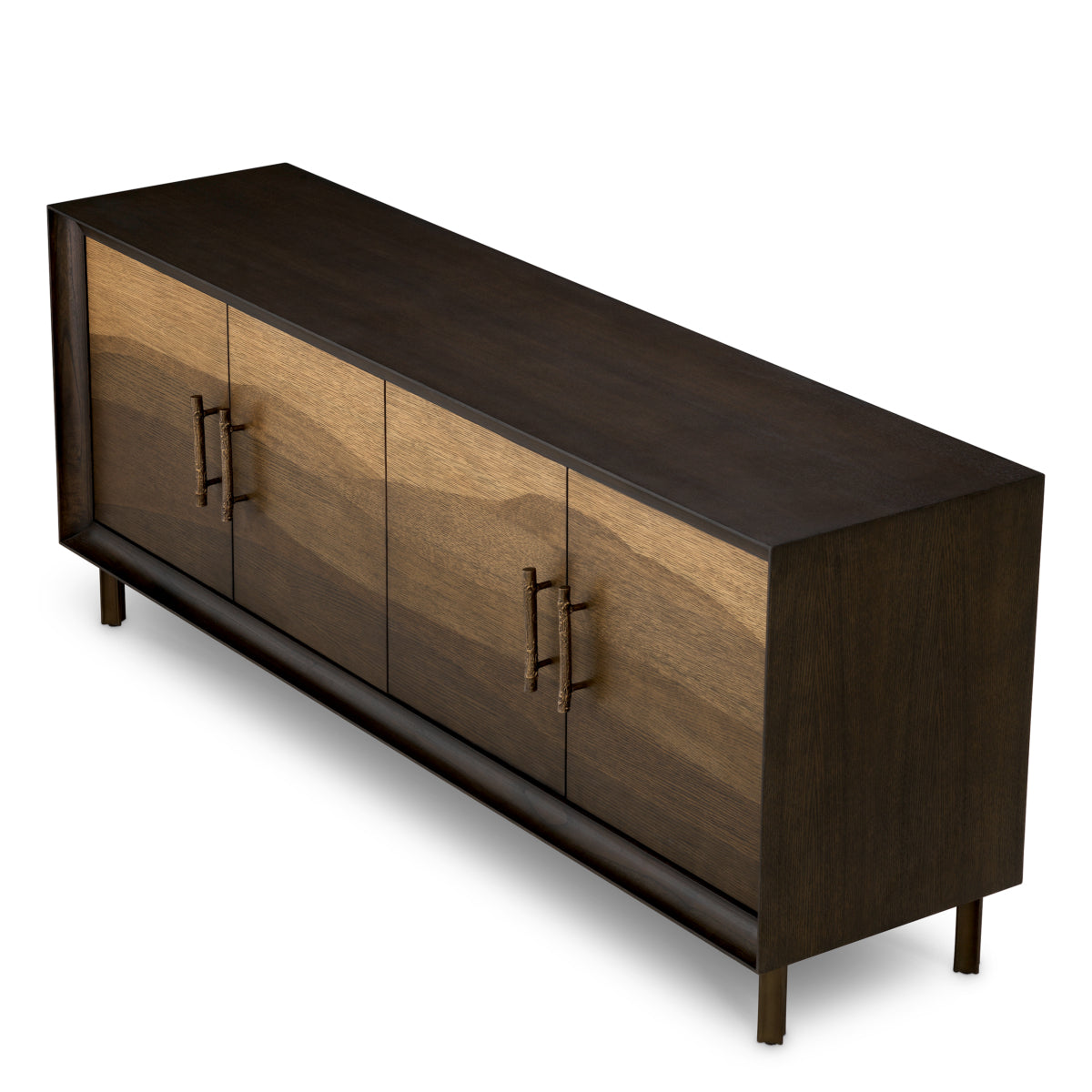 Komoda Chinnery charcoal brown oak veneer