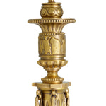 Lampa stołowa Francis, wykończenie złoto antyczne, z abażurem