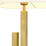 Lampa podłogowa Destino, wykończenie mosiądz vintage, z abażurem