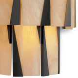 Lampa ścienna Rivington, wykończenie bronze highlight, alabaster