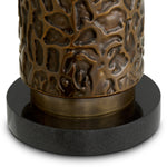 Lampa stołowa Belvoir, wykończenie brązowe z połyskiem, w zestawie klosz