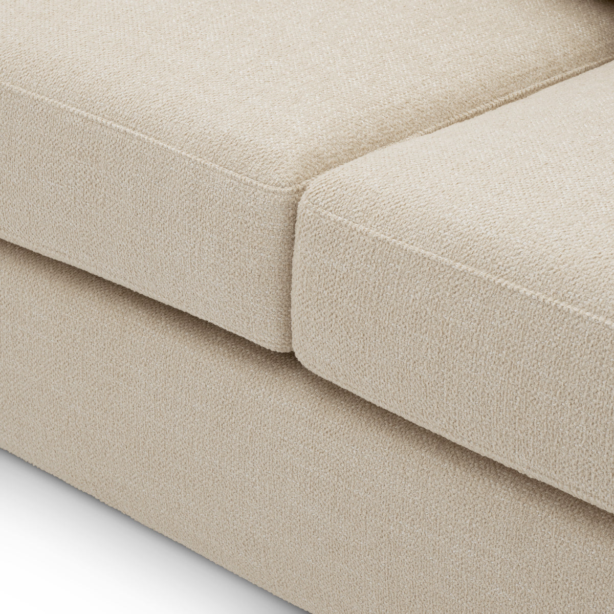 Sofa Amadeo, naturalna okleina dębowa, tkanina Renato ecru