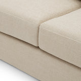 Sofa Amadeo, naturalna okleina dębowa, tkanina Renato ecru