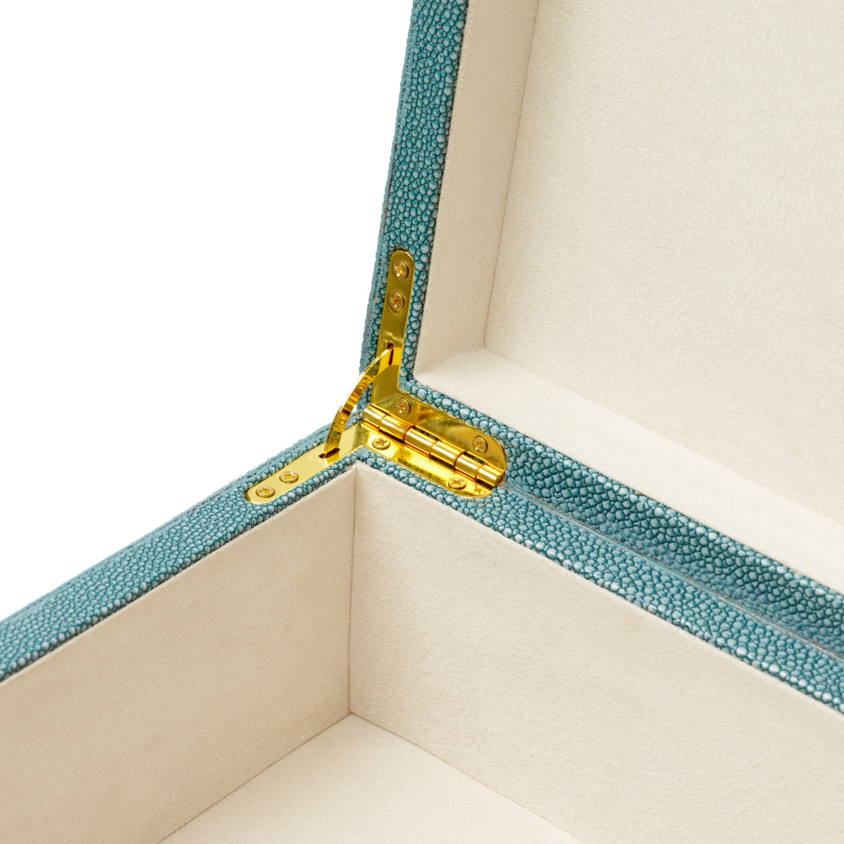 Pudełko dekoracyjne Menton S, faux blue shagreen