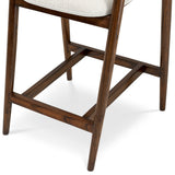 Stołek barowy Beale, wykończenie classic brown, sentier cream