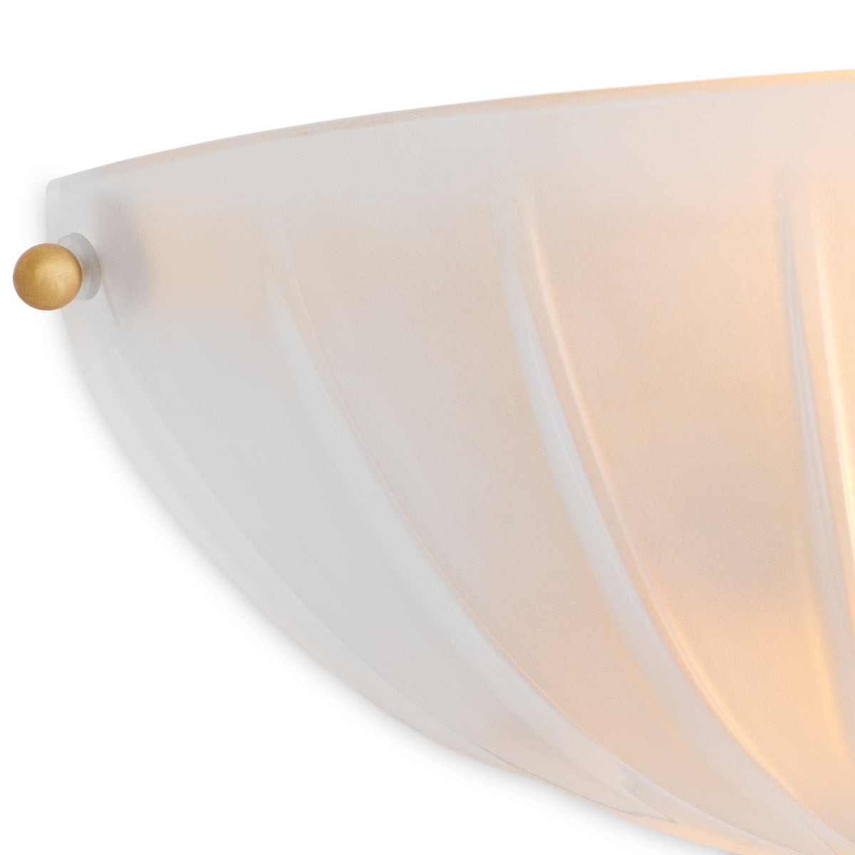Lampa ścienna Maranello, wykończenie w postarzanym mosiądzu, mrożone szkło