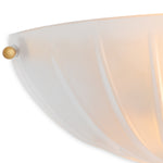 Lampa ścienna Maranello, wykończenie w postarzanym mosiądzu, mrożone szkło