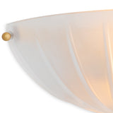 Lampa ścienna Maranello, wykończenie w postarzanym mosiądzu, mrożone szkło