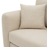 Sofa Amadeo, naturalna okleina dębowa, tkanina Renato ecru