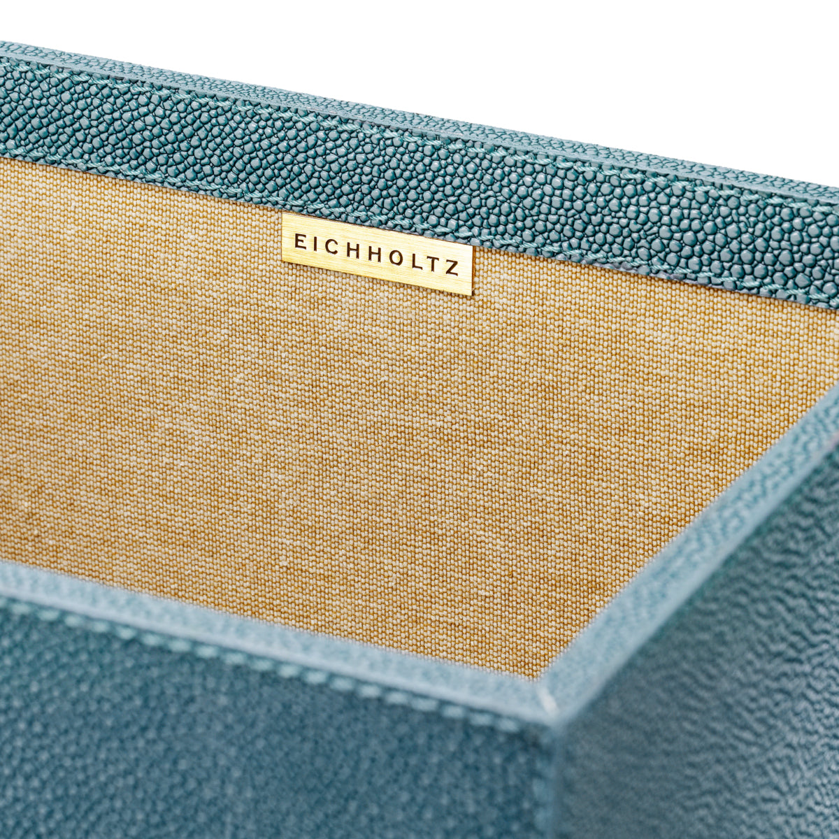 Zestaw biurkowy Scaleo | Faux Blue Shagreen | Zestaw 3 szt.