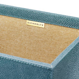 Zestaw biurkowy Scaleo | Faux Blue Shagreen | Zestaw 3 szt.