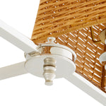 Lampa ścienna Lexington Double, wykończenie niklowe, z abażurami rattanowymi