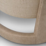 Fotel Voletta, ekoskóra Valente beżowa, tkanina Renato ecru