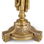 Lampa stołowa Francis, wykończenie złoto antyczne, z abażurem
