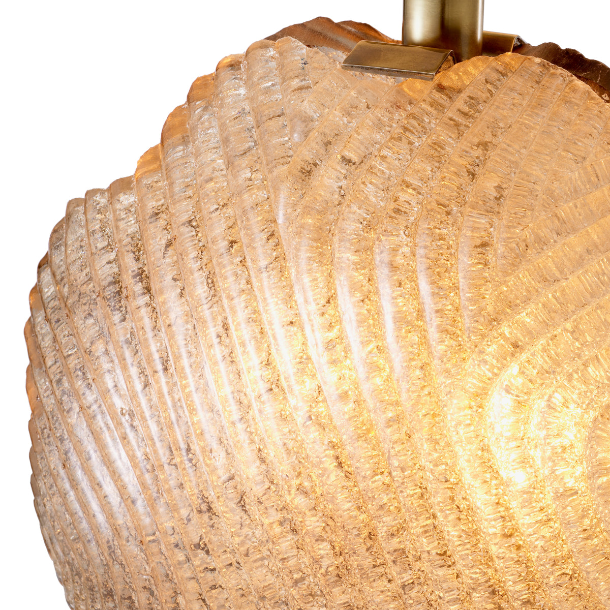 Lampa stołowa Nuria, wykończenie mosiądz vintage, ręcznie wykonane szkło, z abażurem