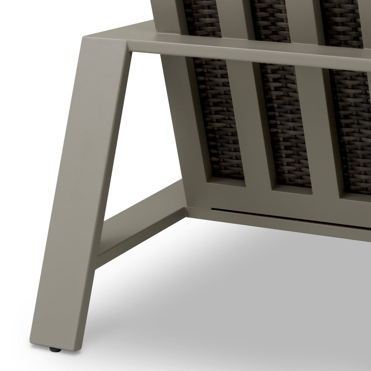 Sofa ogrodowa Belle Vue, szare wykończenie, szary sztuczny rattan