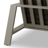 Sofa ogrodowa Belle Vue, szare wykończenie, szary sztuczny rattan
