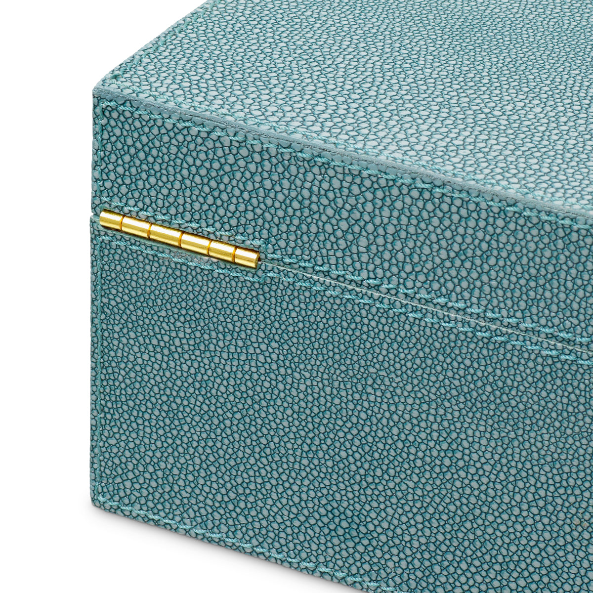 Pudełko dekoracyjne Menton S, faux blue shagreen