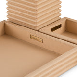 Zestaw biurkowy Elvane | Tan Leather | Zestaw 3 szt.