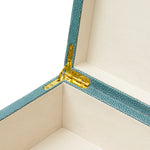 Pudełko dekoracyjne Menton L, faux blue shagreen