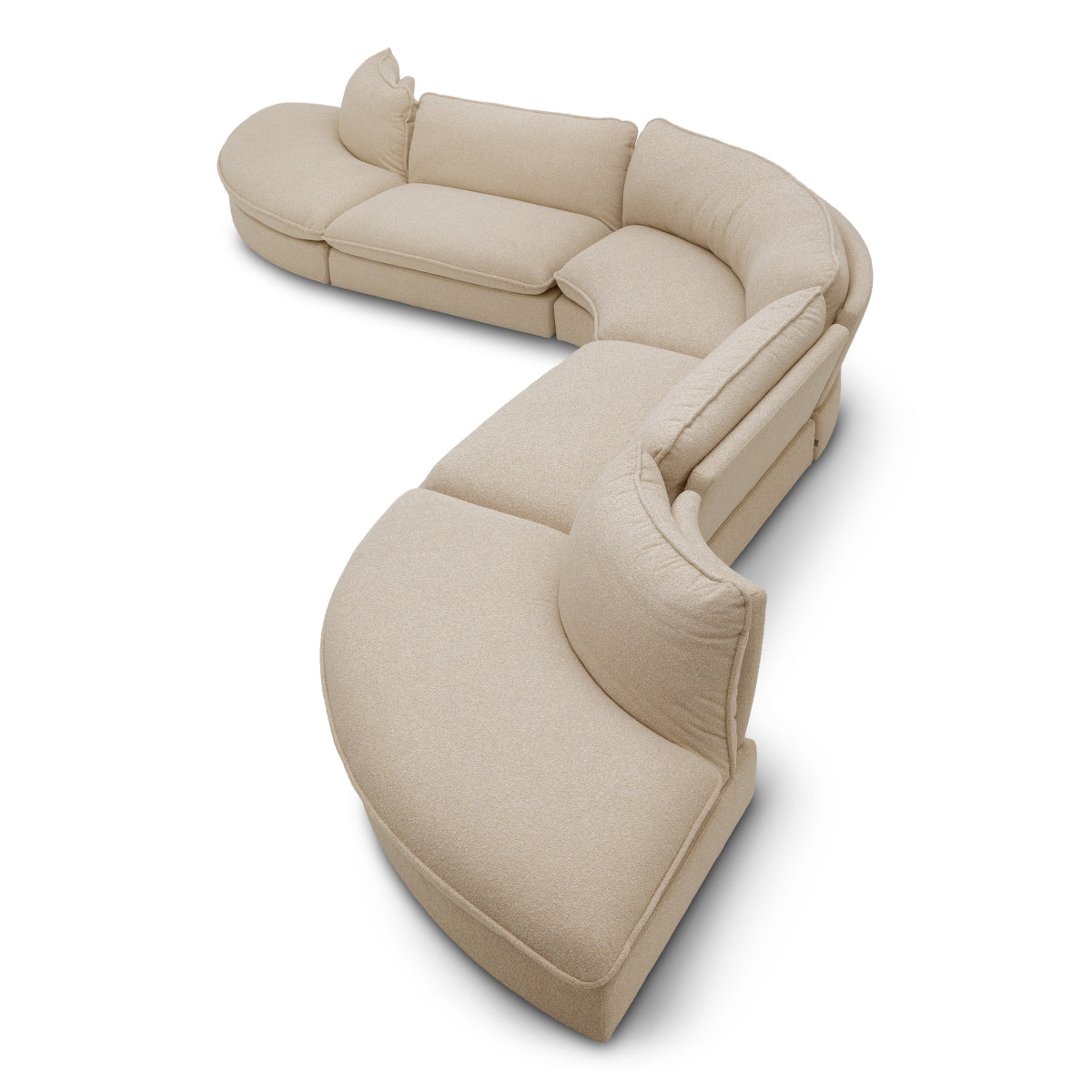 Sofa modułowa Cresson, tkanina Daley, piaskowa – narożnik wewnętrzny