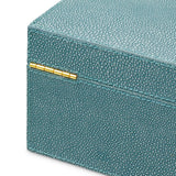 Pudełko dekoracyjne Menton L, faux blue shagreen
